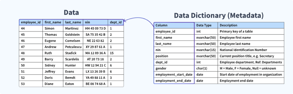 Data Dictionary Table