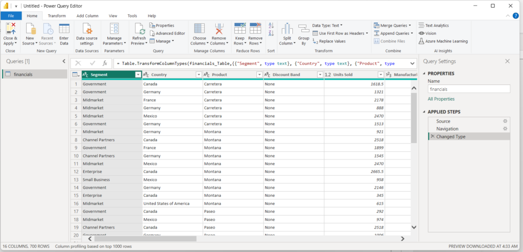Data Modeling in Power BI: Clean and Transform Data